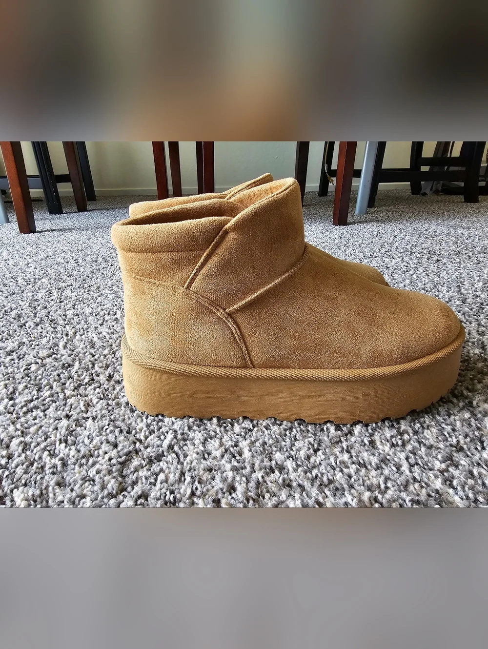 SHEIN Kids Chestnut Suede Pull-On Ankle Boots